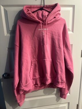 LONELY GHOST Bubblegum Pink Pullover Hoodie